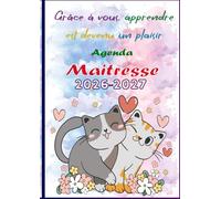 Agenda De Bord 2026-2027: Organisateur de Classe Hebdomadaire et Mensuel | Cadeau Fin D'année Scolaire | Couverture pour les Amoureux des Chats