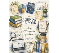 Agenda de bord 2026/2027 professeur d’économie et gestion: Cahier Relevé de Notes pour 15 Classes, Carnet de bord 2026/2027 Prof Eco Gestion | Planificateur Semainier, Calendrier Scolaire | Format A4