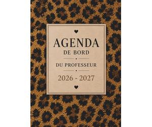 Agenda de Bord du Professeur 2026-2027 Safari Chic: Grand Format A4 | Carnet de Bord Premium en couleur pour les Professeurs des Écoles | Gestion de ... APC, Organisation Pédagogique & Notes