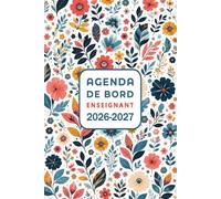 Agenda de bord Enseignant 2026/2027: Planificateur Scolaire pour Les enseignants, 1 Semaine sur 2 Pages, 1 mois sur 2 Pages, format A5