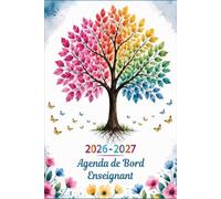 Agenda de bord Enseignant 2026/2027: Planificateur Scolaire pour Les enseignants, 1 Semaine sur 2 Pages, 1 mois sur 2 Pages, format A5