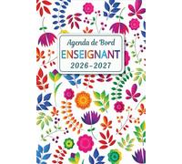 Agenda de bord Enseignant 2026/2027: Planificateur Scolaire pour Les enseignants, 1 Semaine sur 2 Pages, 1 mois sur 2 Pages, format A5