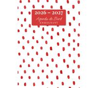 Agenda de Bord Enseignant: Carnet de Bord pour Professeur | Format A4 | Agenda Semainier Année Scolaire + Relevé de Notes | Couverture: Touches de couleur