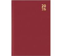 Agenda De Bureau 2025 De Qualité Supérieure Avec Couverture Rigide - Format A6 - Semainier - Année Complète - Organisateur Avec Ruban Marque-Page - Pour Entreprise, Bureau, Maison - Bordeaux