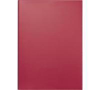 Agenda de bureau 2025, format A4, 2 pages par semaine, 144 pages, couverture en similicuir, couleur rouge