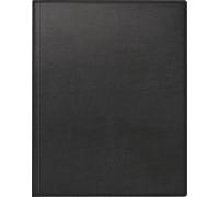 Agenda de gestion de modèles 2025, 2 pages par semaine, format 205 x 260 mm, couverture en similicuir, couleur noire