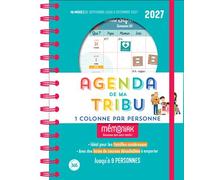 Agenda de ma tribu Mémoniak 2027 - une colonne par personne - 16 mois - septembre 2026-décembre 2027 - Collectif - Editions 365 - broché - Agenda