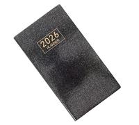 Agenda de Poche 2026 A6, Couverture PU Holographique Noire | Planning Quotidien, Hebdomadaire et Mensuel, Pages Journal et Espace Réflexion, Format Compact