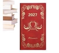 Agenda de poche 2027 - Format de poche - Agenda de 365 jours - Format A6 | Carnet de poche A6 pour bureau, école, voyage, vacances, réunion, étude, travail, 365 jours