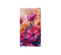 Agenda de Poche 2027 - PVC ""Fleur Rose"" - Fabrication Française - Compact 17,5 x 9,6 cm - Semainier de Sac, Bureau et Déplacements