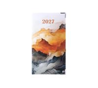 Agenda de Poche 2027 - PVC ""Montagne"" - Fabrication Française - Compact 17,5 x 9,6 cm - Semainier de Sac, Bureau et Déplacements