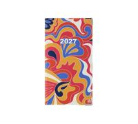 Agenda de Poche 2027 - PVC ""Vintage"" - Fabrication Française - Compact 17,5 x 9,6 cm - Semainier de Sac, Bureau et Déplacements