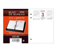AGENDA DISCOUNT Bloc éphéméride LECAS Date à droite - Rendez-vous à gauche - 2027