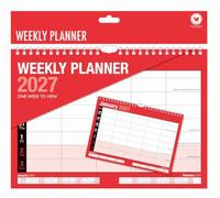 Agenda familial 2024 à 5 colonnes - Semainier à spirales - Calendrier mural hebdomadaire