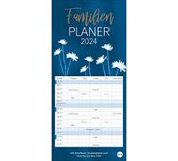 Agenda familial Indigo 2024. Grand calendrier familial avec un beau design et beaucoup d'espace pour les rendez-vous : outil d'organisation et accroche-regard en un ! Calendrier 2024 avec 5 colonnes.
