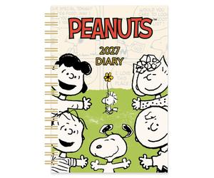 Agenda filofax "Peanuts" format A5, année 2027, reliure à spirale, dimensions 148 x 210 mm