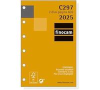 Agenda - Finocam - Recharge Annuelle Classique 2025 - 2 Jours Par Page - Espagnol - 14,8 X 21 Cm