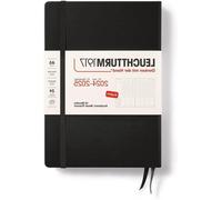 Agenda hebdomadaire 2025 noir, format moyen, couverture rigide