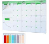 Agenda hebdomadaire A3 avec notes autocollantes 2024 - Calendrier de bureau