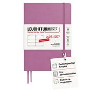 Agenda hebdomadaire A5, 18 mois, de janvier 2027 à juin 2028, en langue allemande, couleur rose poudré