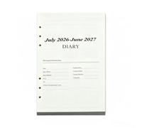 Agenda Hebdomadaire Juin 2026 juillet 2027,Recharges de Calendrier à 6 Trous Agenda Rechargeable Pages Notes & Contacts Recharge Organiseur Planificateur Quotidien