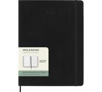 Agenda civil semainier Moleskine 2027 12 mois Format XL Couverture souple Noir Noir