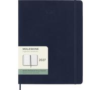 Moleskine – Agenda hebdomadaire Classic 2027 – 12 mois, couverture souple XL 19x25 cm, Bleu saphir