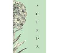 Agenda: Journal de bord fleuri sous forme d'agenda perpétuel, De Janvier à Décembre. 2 jours par page. cadeau - anniversaire- Noël - notebook organisateur