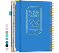 Agenda journalier 2026-2027 - Format A4 - Aperçu sur 18 mois - Turquoise - Agenda