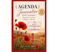 Agenda Journalier 2026 2027 Petit Format: Du 1er septembre 2026 au 31 décembre 2027 - Une page par jour - Format pratique 6 x 9 pouces