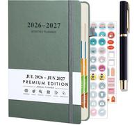 Agenda Journalier 2026 2027 un jour par page A5 Planificateur Quotidien (Juillet 2026 - Juin 2027)- 12 Mois Agenda Scolaire