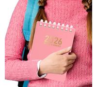 Agenda journalier 2026, carnet de travail à spirales, journal de poche format A7, carnet de croquis en papier, accessoire de papeterie avec écriture facile, fournitures de planification pour