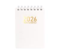 Agenda journalier - Carnet à anneaux 2026 - Agenda de poche avec format doux pour l'école de travail recherche étude écriture