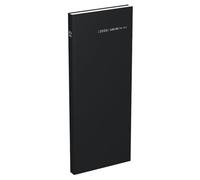Agenda LECAS Civil Comptoir Long Euros-Centimes 2026 Journalier Format 14x35 cm Couverture Rigide Noire