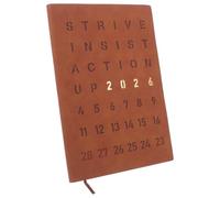 Agenda Mensuel 2026 Journal de Planification Quotidien Portable Marron | Daily Planner 2026, PU et Papier Daolin, Écriture Fluide, Format Léger pour Voyage