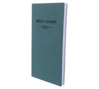 Agenda Mensuel et Hebdomadaire 2027, Carnet A6 de Poche | Couverture PU Lisse, Aspect Professionnel, Papier Bois, pour Réunions, Étudiants et Travailleurs