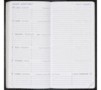 Agenda Moderne - Recharge Agenda avec répertoire tranche dorée - 2027 - INT 3001 - 7+ NOTES - Semainier Horizontal - Multilingue - 12 mois de janvier à décembre - 9x17 cm