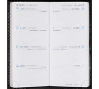 Agenda Moderne - 1 Recharge Pour Agenda Minisem de Janvier 2025 à Décembre 2025 - Int 851 - Format 6.5 x 13 cm