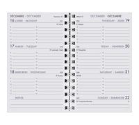 Agenda Moderne - Recharge Agenda - Spiralé avec répertoire tranche dorée - 2027 - INT 8313S - 13 SEM - Semainier Horizontal - Multilingue - 12 mois de janvier à décembre - 8,5x13 cm