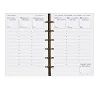 AGENDA MODUL EUR 0914 ML Recharge Tranche dorée - 8,7x13,6 cm - Semainier - 12 mois de janvier à décembre Blanc G