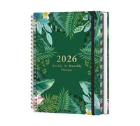 Agenda multifonction 2026 : design compact, papier recyclable, suivi des tâches pour le travail et l'efficacité des voyages, calendrier mensuel hebdomadaire