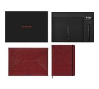 Coffret Moleskine UNI Holiday Shine Red - agenda, stylo plume XL, ligné, coffret cadeau