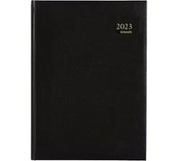 Agenda BREPOLS Omega 30 ft 21x29cm - Broché 1 semaine sur 2 pages - Papier blanc - Couverture noire