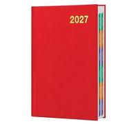 Agenda Organiseur Planificateur Carnet De Planification En 12 Mois | Calendrier de Travail Planificateur Pour Enseignant Étudiant Adulte Travail Bureau Réunion Bureau Sac Trajet Rouge