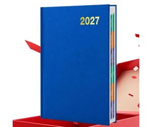 Agenda Organiseur Planificateur Planification Des Tâches Pendant 12 Mois | Calendrier de Travail Planificateur Pour Enseignant Étudiant Adulte Travail Bureau Réunion Bureau Sac Trajet Bleu