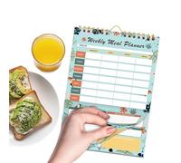Agenda planificateur de repas - Carnet de planification hebdomadaire sans dates pour homme | Bloc-notes Organiseur vintage d'alimentation saine pour adolescents sportifs
