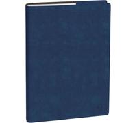 Agenda président Bergamo Quo Vadis - Année 2027 - Couleur : bleu - Format 21 x 27 cm - Semainier 13 mois - Langue italienne avec stylo à clipser et marque-page