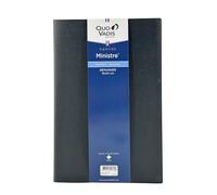 Agenda QUO VADIS Ministre 2014 - 13 mois (déc.2013-déc.2014), semaine sur 2 pages, couverture plastique grainée noir 160×240 mm