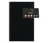 Agenda quotidien 2027, couleur noire, une page par jour sur deux pages, format 17x27 cm