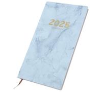 Agenda Quotidien 365 Jours en Pu, Carnet Léger Bleu | Design Annuel, Papier et Couverture Résistante aux Rayures, Format Portable, pour Journaling et Organisation